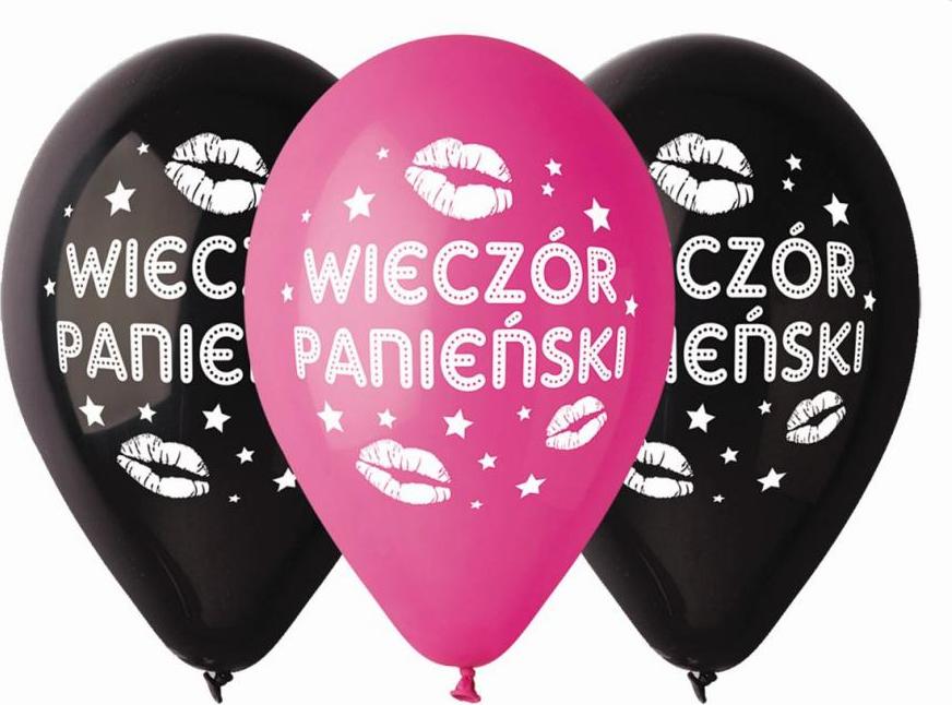 Prémiové balónky "Hen Night - Bachelorette Party", 12"/ 5 ks.