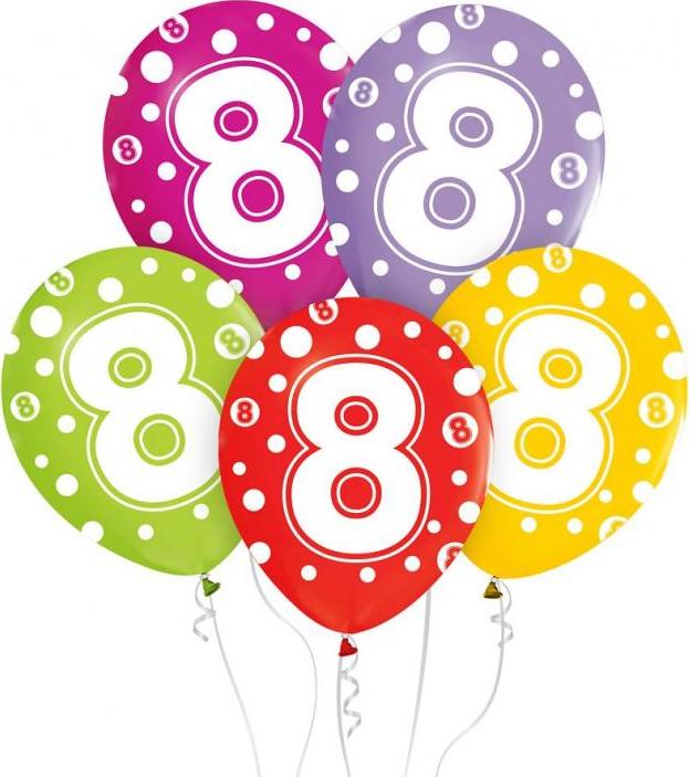 Godan / balloons Balónky s čísly: 8, 12"/ 5 ks.