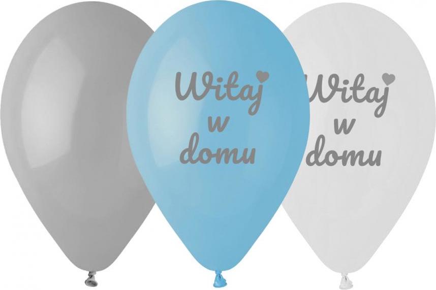 Prémiové balónky Welcome Home, modré, 12"/ 6 ks.