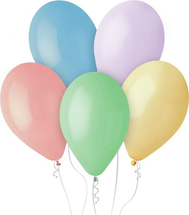 Prémiové heliové balónky, jemné barvy, 13 palců/ 10 ks (macaron)