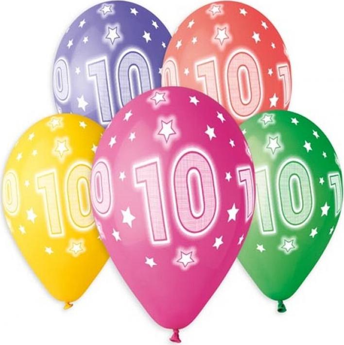 Prémiové heliové balónky s potiskem 10, 13 palců / 5 ks.