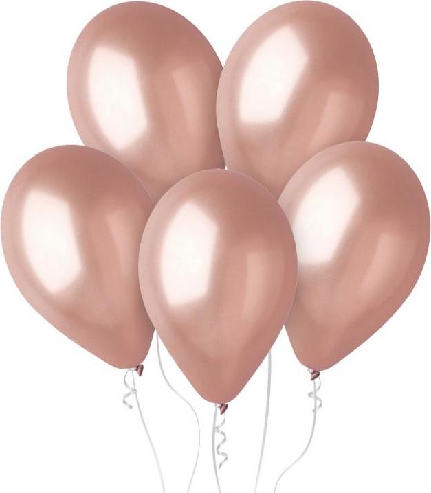 GM110 kovové balónky 12" - růžové a zlaté 71/100 ks.