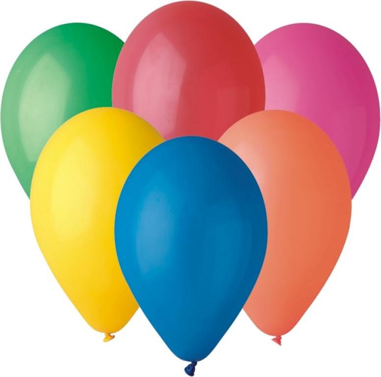G90 pastelové 10" balónky - různé barvy 80/100 ks.