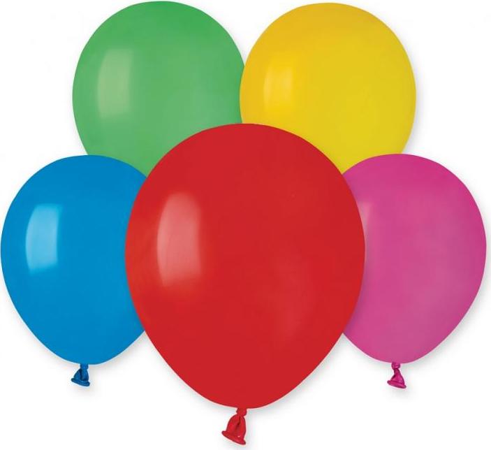 A50 pastelové 5" balónky - různé barvy 80/100 ks.