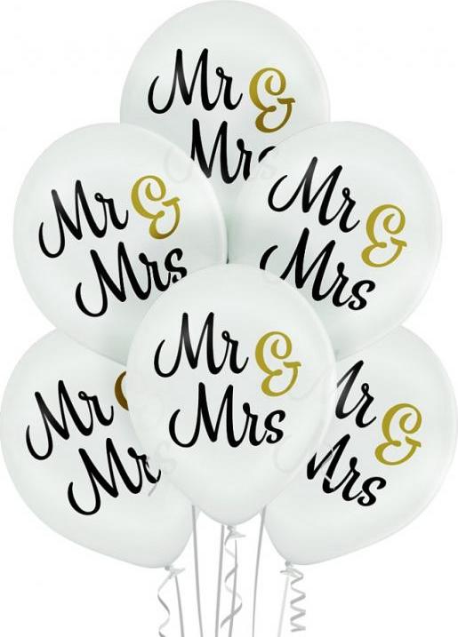 Balonky D11 Mr & Mrs 2C2S, 6 ks.