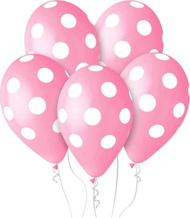 Balónky Beauty&Charm, puntíky, pastelově růžové 12"/ 50 ks.