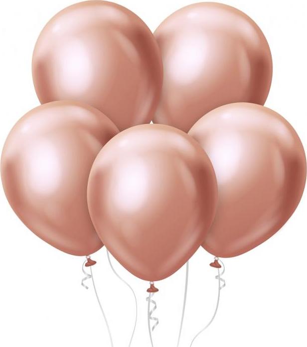 Balónky Beauty&Charm, platinově růžové a zlaté 10"/ 50 ks.
