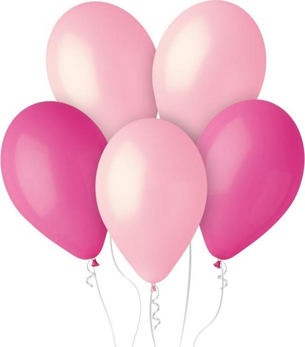 Prémiové balónky My Pink World - růžové, 12"/ 5 ks.