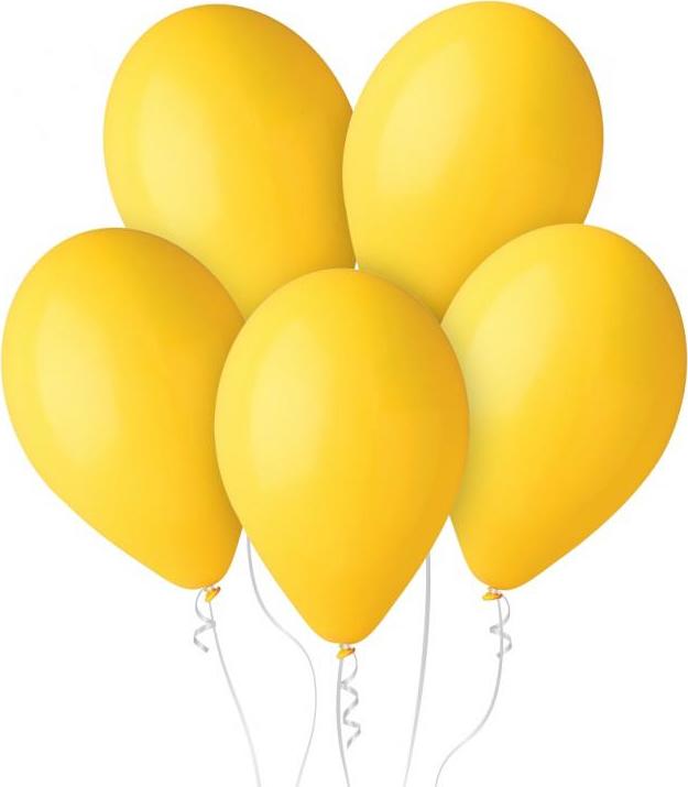 G120 pastelové balónky 13" - žluté 02/ 50 ks.