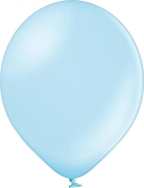 B85 Metalické světle modré balónky 100 ks.