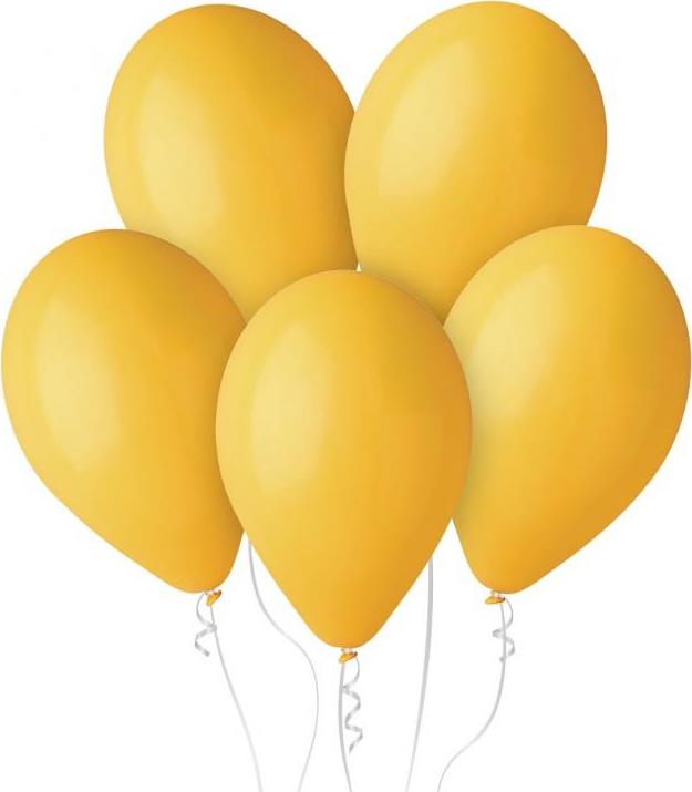 G120 pastelové balónky 13" - tmavě žluté 03/ 50 ks.