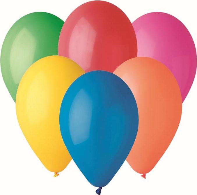 A80 pastelové 9" balónky - různé barvy 80/100 ks.