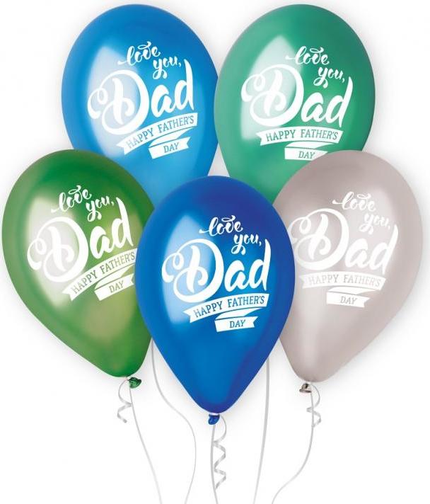 Premium Helium balónky ke Dni otců, 12 palců/ 5 ks KK