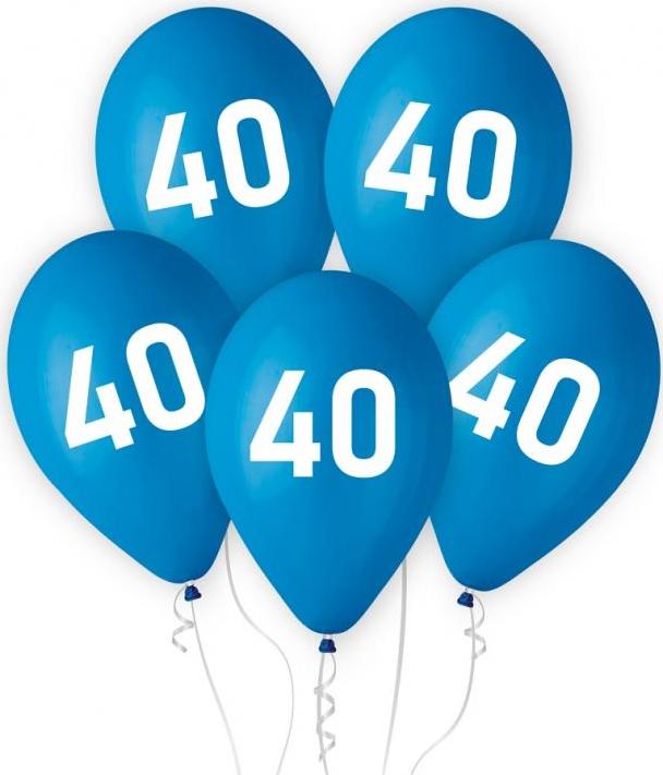 Godan / balloons Balónky 40, modré, 12"/ 5 ks.
