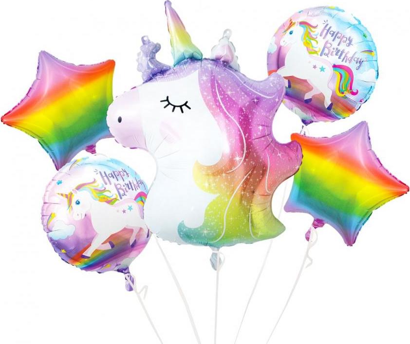 Godan / balloons Fóliové balónky - sada Unicorn, 5 ks.