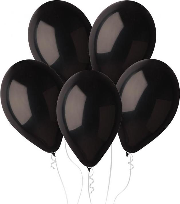 G120 pastelové 13" balónky - černé 14/ 50 ks.