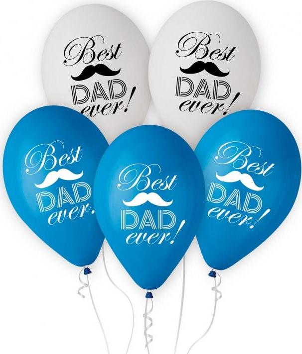 Godan / balloons Balónky Best Dad Ever, 12"/ 5 ks.