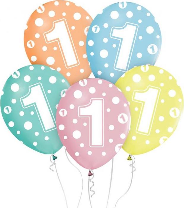 Godan / balloons Balónky s čísly: 1, 12"/ 5 ks.