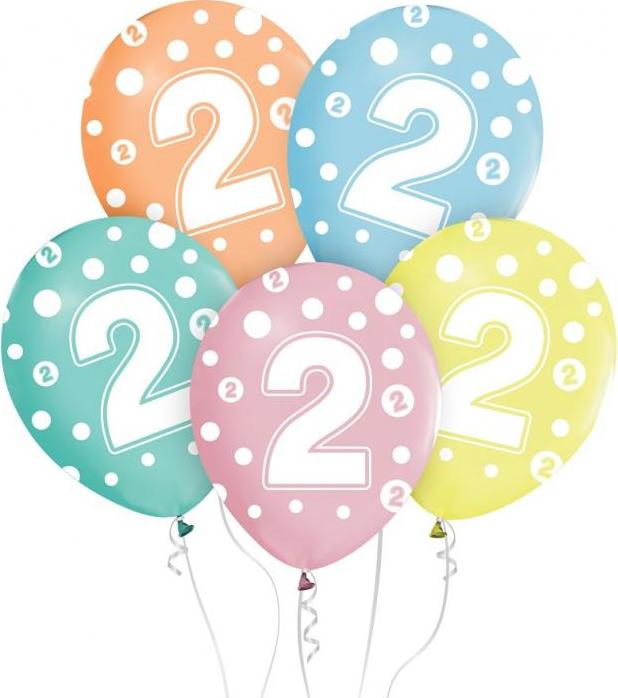 Godan / balloons Balónky s čísly: 2, 12"/ 5 ks.