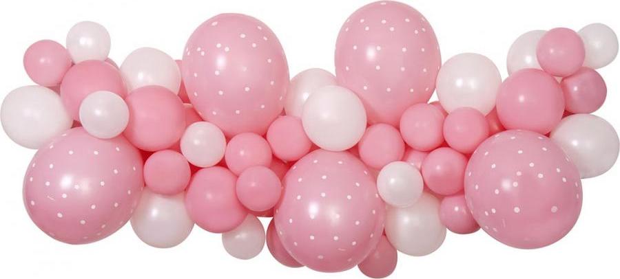 DIY Baby Pink balónková girlanda, 65 ks.