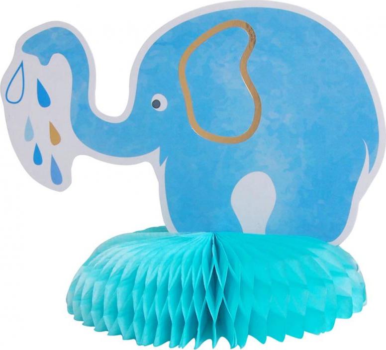 Godan / decorations B&G Baby Boy stolní dekorace - slon, světle modrá, 14x18 cm