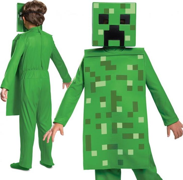 Disguise Kostým Creeper Classic (kombinéza) - Minecraft (licence), velikost S (4-6 let)