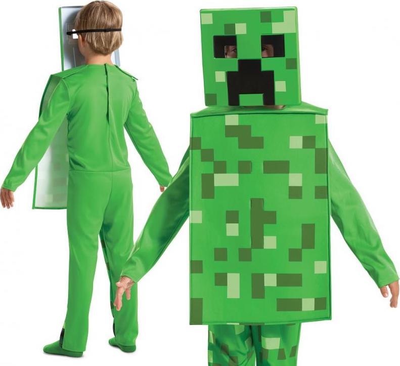 Disguise Creeper Fancy kostým - Minecraft (licence), velikost S (4-6 let)