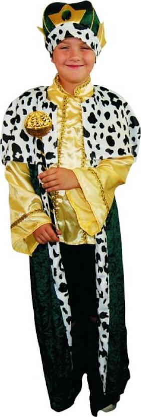 Godan / costumes Kostým "King in Green" (košile, pelerína, korunka) velikost 110/120