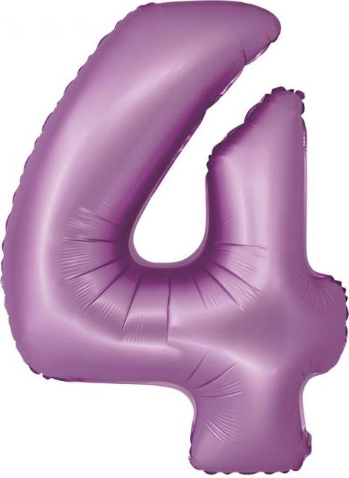 Godan / balloons Chytrý fóliový balónek, číslo 4, matná levandule, 76 cm