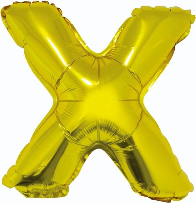 Godan / balloons Fóliový balónek "Písmeno X", zlatý, 35 cm KK