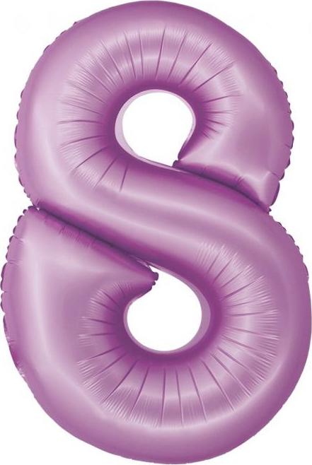 Godan / balloons Chytrý fóliový balónek, číslo 8, matná levandule, 76 cm