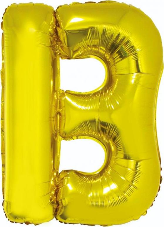Godan / balloons Fóliový balónek "Písmeno B", zlatý, 89 cm KK