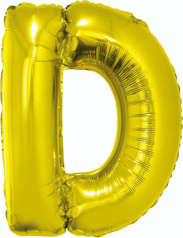 Godan / balloons Fóliový balónek "Písmeno D", zlatý, 89 cm KK