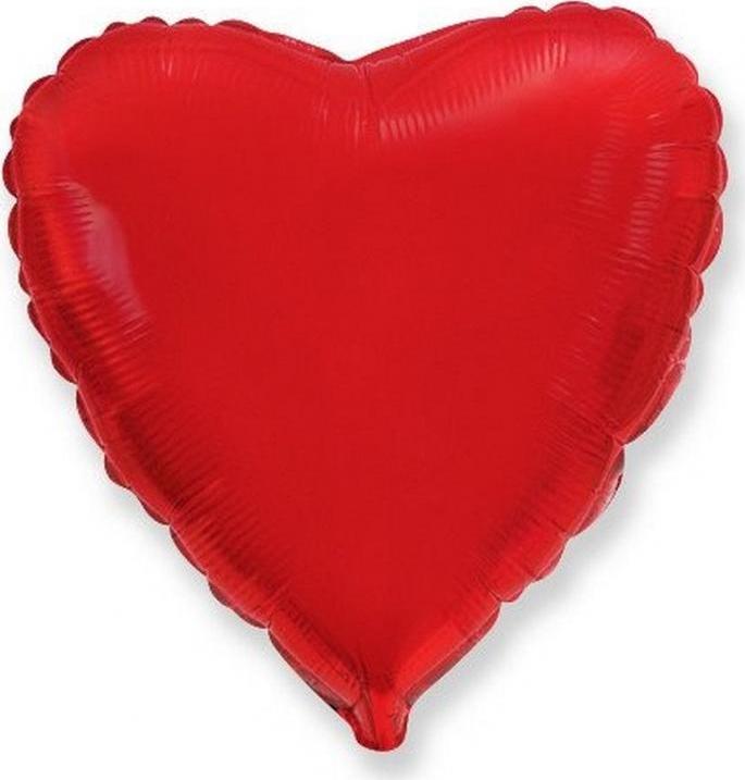 Flexmetal Balónek fóliový 18" FX - "Srdce" (červený), baleno