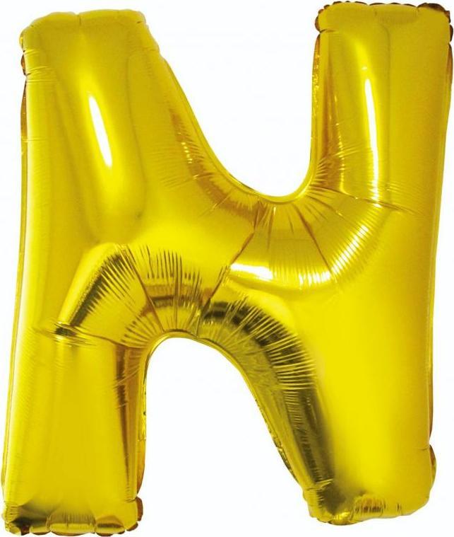 Godan / balloons Fóliový balónek "Písmeno N", zlatý, 89 cm KK