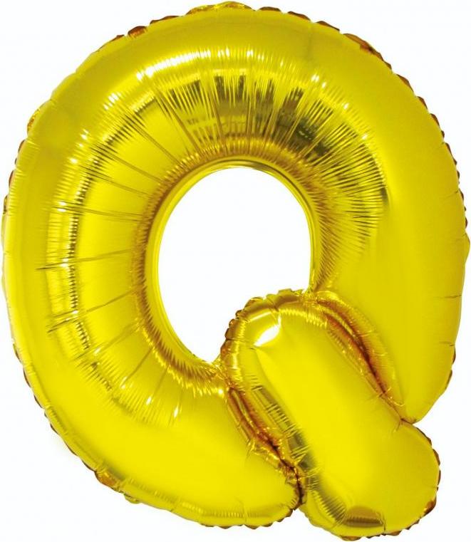Godan / balloons Fóliový balónek "Písmeno Q", zlatý, 89 cm KK