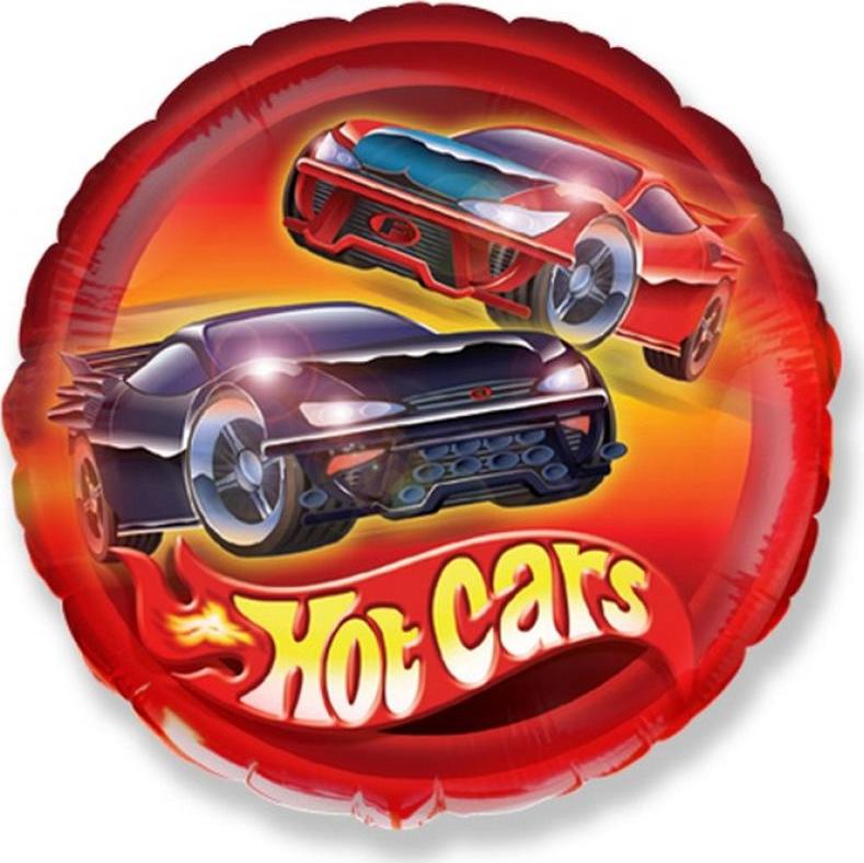 Flexmetal Fóliový balónek 18" FX - "Hot Cars" (kulatý), balený