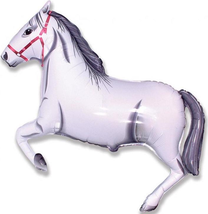 Flexmetal Fóliový balónek 24" FX - "Koně cválající" (bílý)