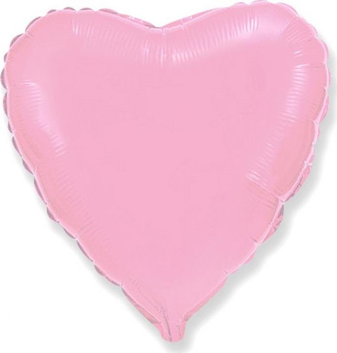 Flexmetal Fóliový balónek 9" FX - "Heart" (jemně růžový)