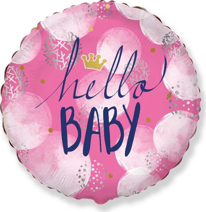 Flexmetal Fóliový balónek 18" FX, Hello Baby Girl, baleno
