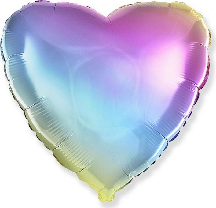 Flexmetal Fóliový balónek 18" FX - Srdce (pastelový gradient)
