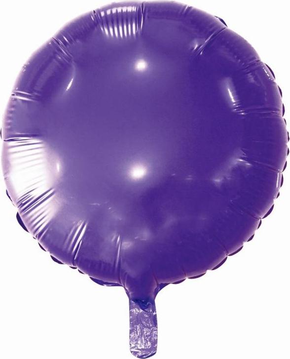 Godan / balloons Balónek fóliový "Kulatý", fialový, 18" KK