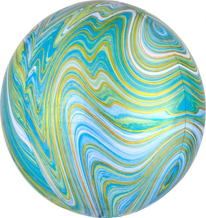 Amscan Fóliový balónek ORBZ Marblez - modrý a zelený míček
