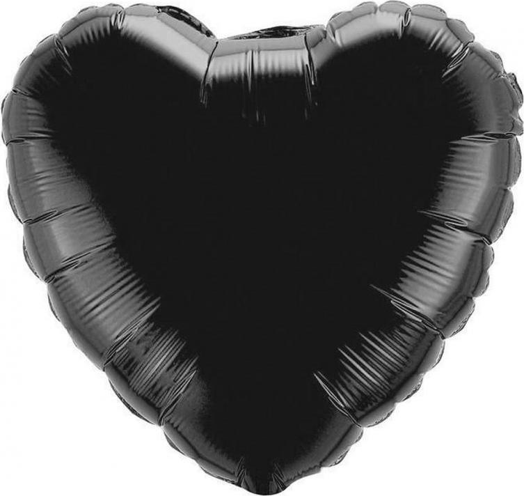 Flexmetal Fóliový balónek 18" FX - "Heart" (černý)