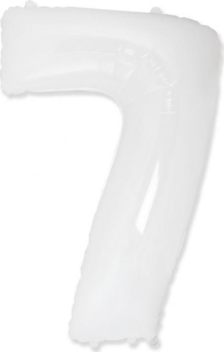 Flexmetal Fóliový balónek FX - "Číslo 7" bílý, 85 cm KK