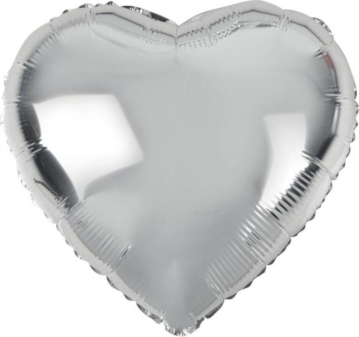 Godan / balloons Fóliový balónek "Srdce", stříbrný, 18