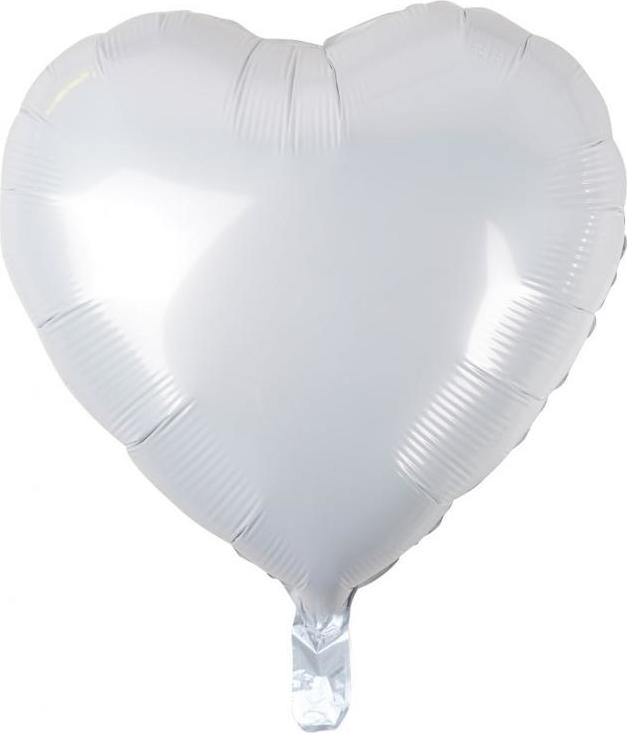 Godan / balloons Fóliový balónek "Srdce", bílý, 18