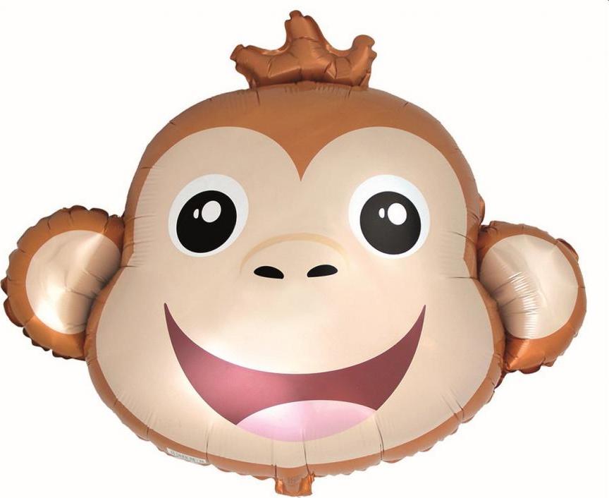 24" fóliový balónek FX - Monkey (hlava), bal
