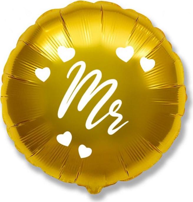 Fóliový balónek 18" FX - Mr, zlatý