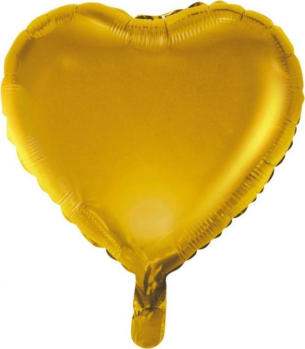 Godan / balloons Balónek fóliový "Srdce", matný, zlatý, 18